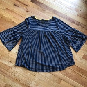 Plus Striped Blouse
